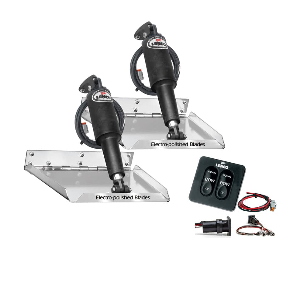 Lenco 12" x 9" Standard Performance Trim Tab Kit w/Standard Tactile Switch Kit 12V [RT12X9] - Twin Screws Marine Service