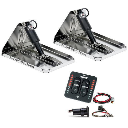 Lenco 18" x 14" Heavy Duty Performance Trim Tab Kit w/LED Indicator Switch Kit 12V [RT18X14HDI] - Twin Screws Marine Service