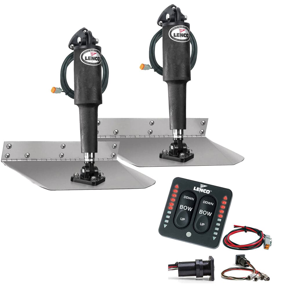 Lenco 9" x 12" Standard Trim Tab Kit w/LED Integrated Switch Kit 12V [15108-103] - Twin Screws Marine Service