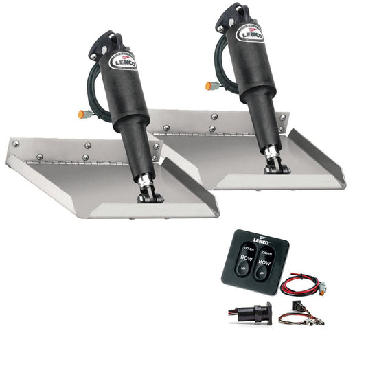 Lenco 12" x 12" Edgemount Trim Tab Kit w/Standard Tactile Switch Kit 12V [15106-102] - Twin Screws Marine Service