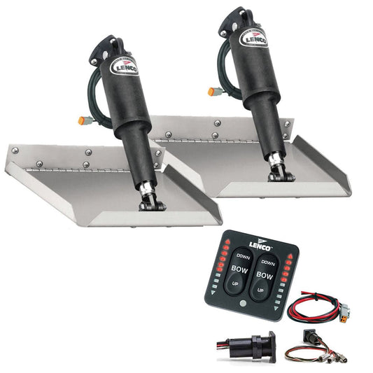 Lenco 12" x 12" Edgemount Trim Tab Kit w/LED Indicator Switch Kit 12V [15110-103] - Twin Screws Marine Service