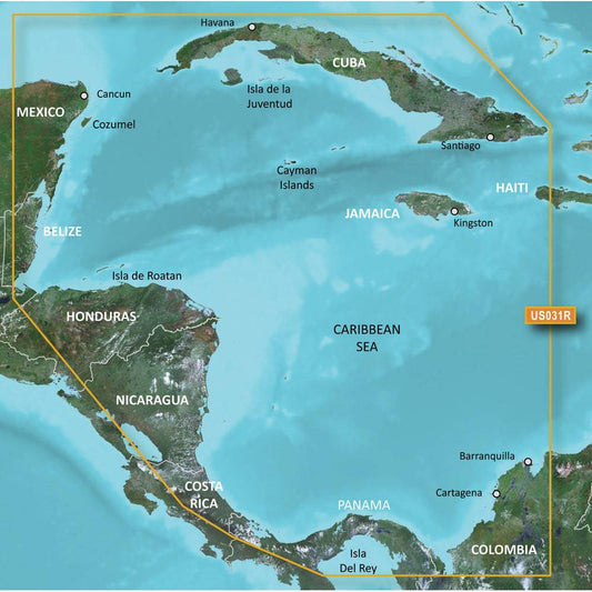 Garmin BlueChart g3 Vision HD - VUS031R - Southwest Caribbean - microSD/SD [010-C0732-00] - Twin Screws Marine Service