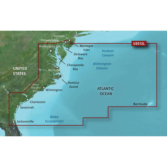 Garmin BlueChart g3 Vision HD - VUS512L - Mid-Atlantic - microSD/SD [010-C0741-00] - Twin Screws Marine Service