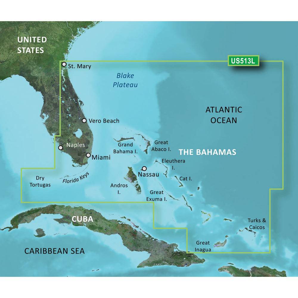 Garmin BlueChart g3 Vision HD - VUS513L - Jacksonville - Bahamas - microSD/SD [010-C0742-00] - Twin Screws Marine Service