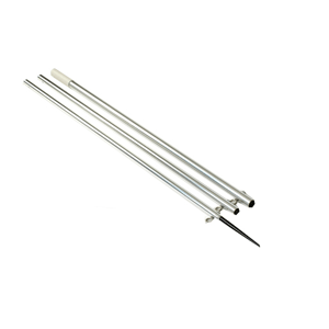 Lee's 12' MKII Bright Silver Pole w/Black Spike - 1 3/8" OD [AO8712CR] - Twin Screws Marine Service