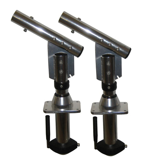 Lee's Sidewinder Bolt-In Outrigger Mounts, Lay-Down Version - Silver(Pair) [SW9300] - Twin Screws Marine Service