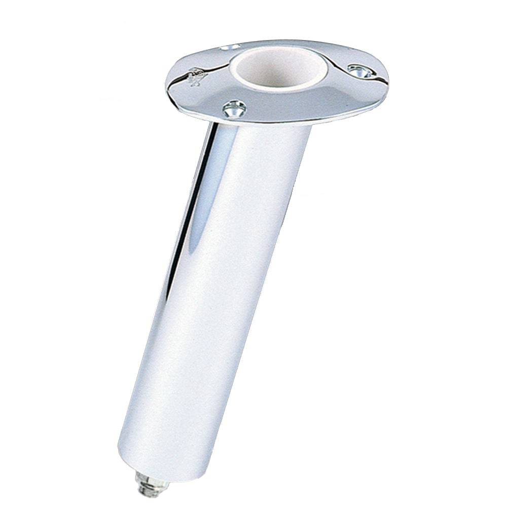 Lee's 15 Degree Stainless Steel Swivel Base Flush Mount Rod Holder - Medium - 2" OD X 6.5" Tube f/ Small Bent Butts [RH5169H] - Twin Screws Marine Service