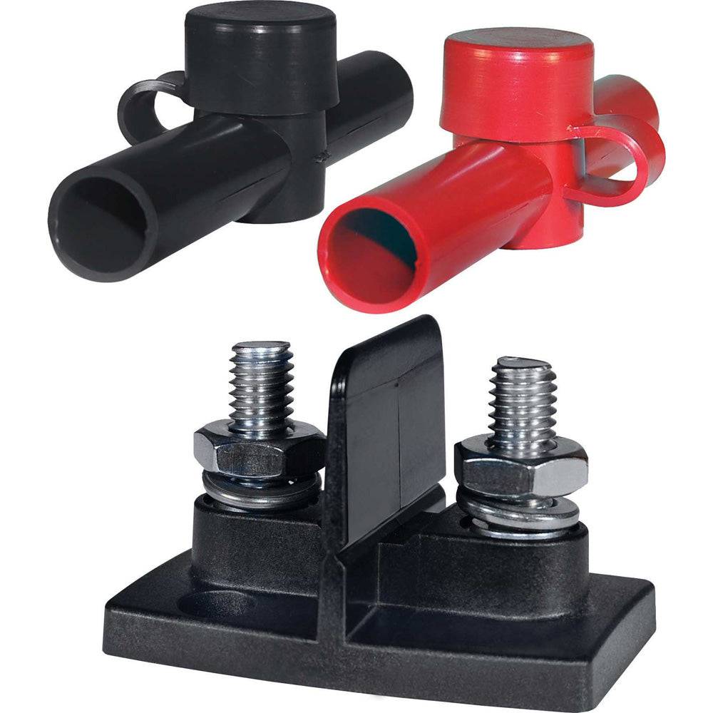 Blue Sea 2018 Dual PowerPost Cable Connectors - 1 X 5/16" - 1 X 3/8" [2018] - Twin Screws Marine Service