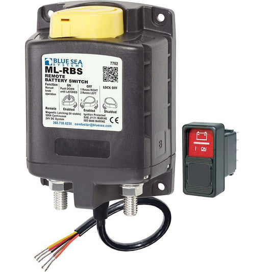 Blue Sea 7702 ML-Series Remote Battery Switch w/Manual Control 24V DC [7702] - Twin Screws Marine Service