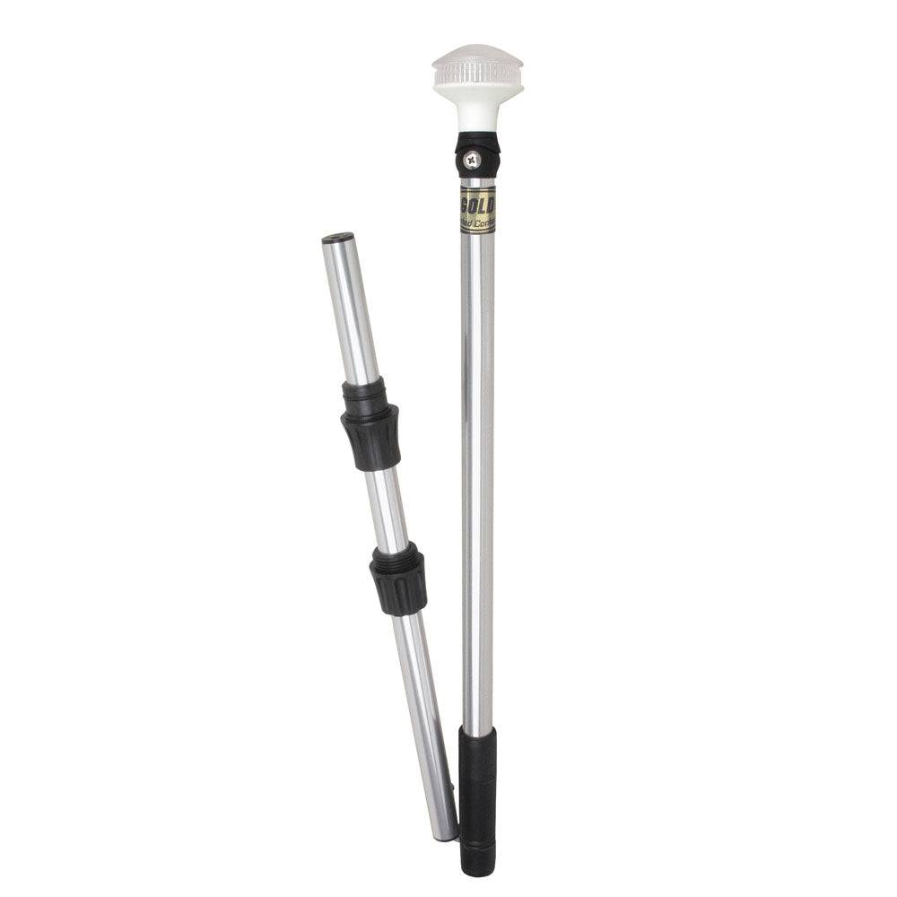 Perko Omega Series Universal LED Pole Light - 48" w/Fold In Half Pole [1348DP6CHR] - Twin Screws Marine Service