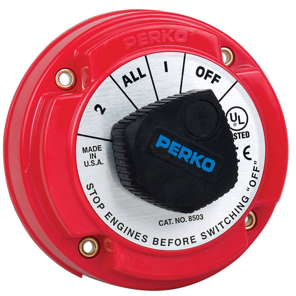 Perko 8503DP Medium Duty Battery Selector Switch w/Alternator Field Disconnect w/o Key Lock [8503DP] - Twin Screws Marine Service