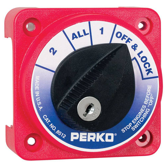 Perko Compact Medium Duty Battery Selector Switch w/Key Lock [8512DP] - Twin Screws Marine Service