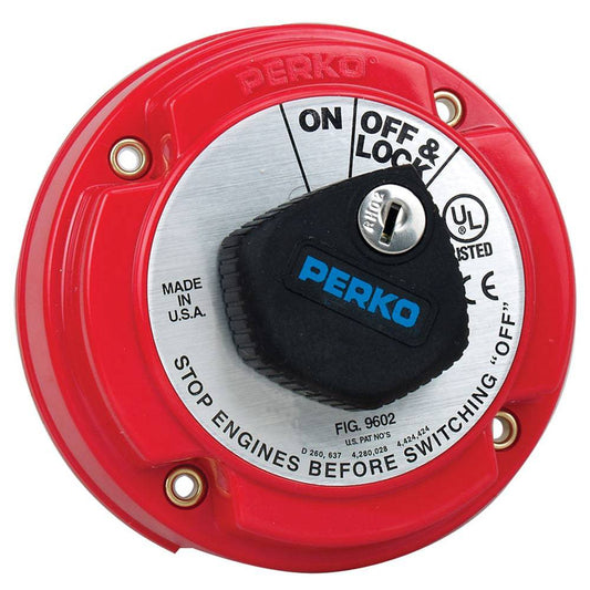 Perko Medium Duty Main Battery Disconnect Switch w/Key Lock [9602DP] - Twin Screws Marine Service