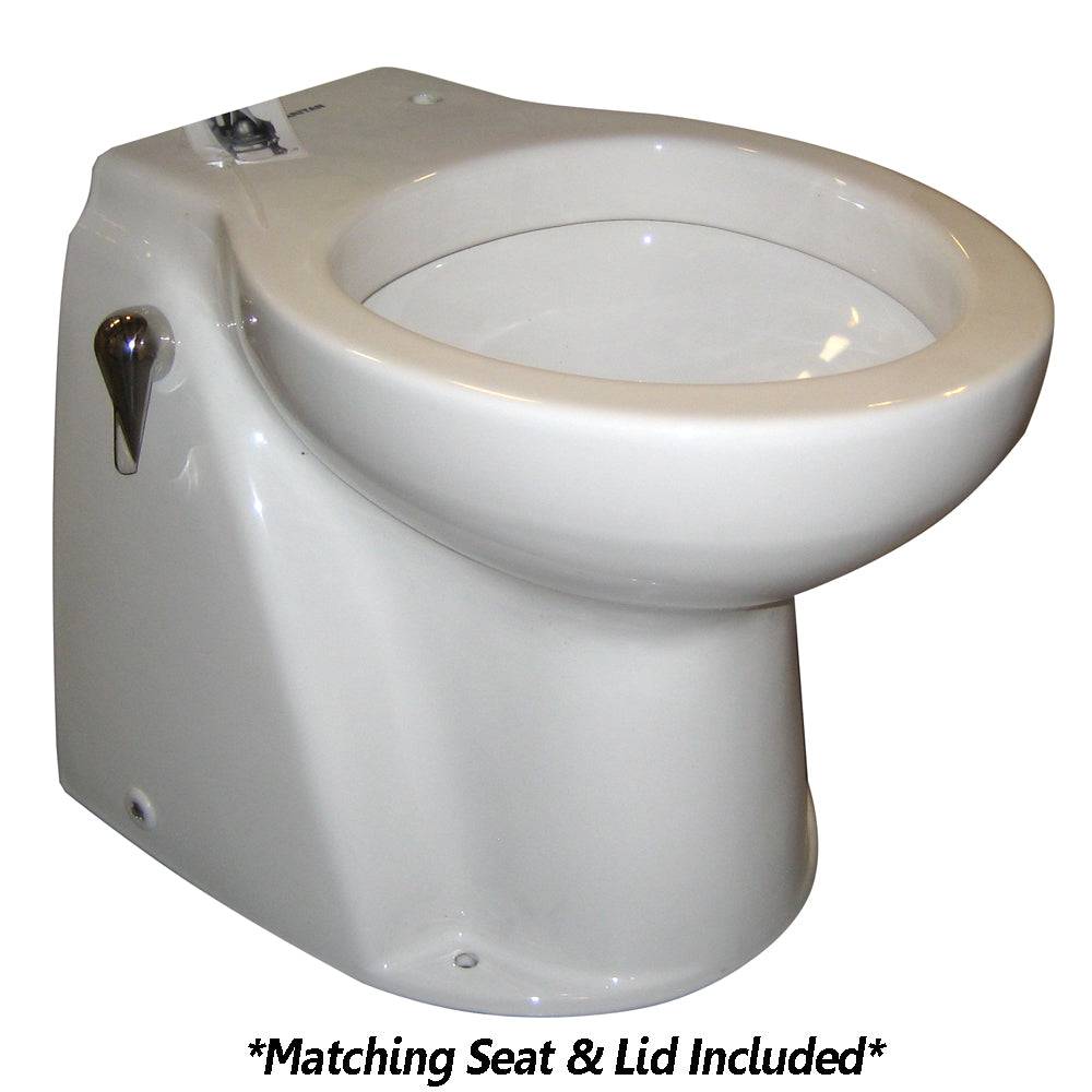 Raritan Atlantes Freedom w/Vortex-Vac - Household Style - White - Freshwater Solenoid - Smart Toilet Control - 12v [AVHWF01203] - Twin Screws Marine Service