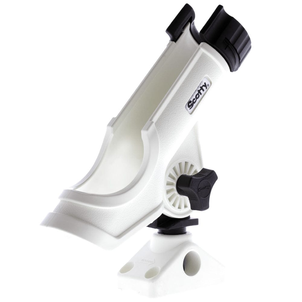 Scotty Powerlock Rod Holder White w/241 Side/Deck Mount [230-WH] - Twin Screws Marine Service