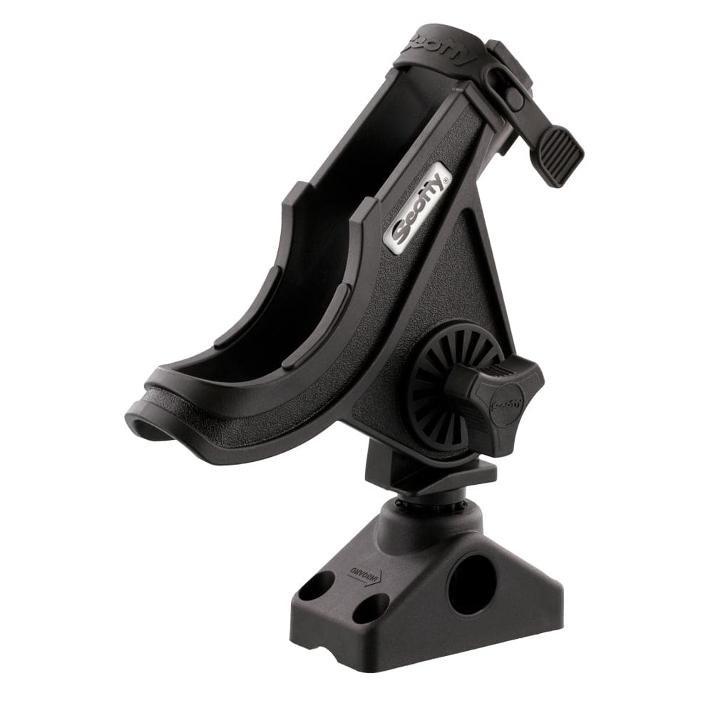 Scotty 280 Bait Caster/Spinning Rod Holder w/241 Deck/Side Mount - Black [280-BK] - Twin Screws Marine Service