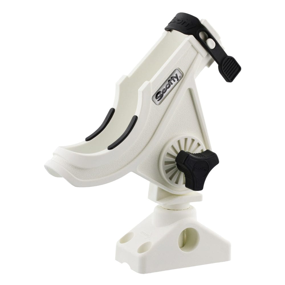 Scotty 280 Bait Caster/Spinning Rod Holder w/241 Deck/Side Mount - White [280-WH] - Twin Screws Marine Service