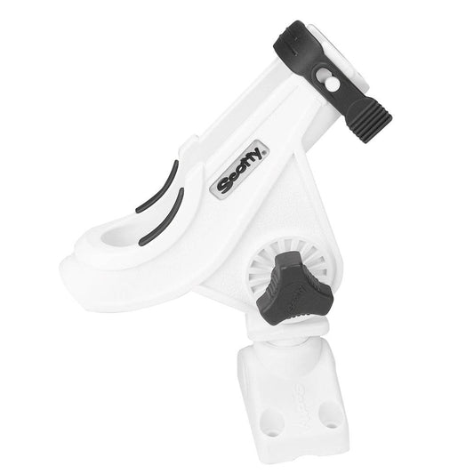 Scotty 280 Bait Caster/Spinning Rod Holder w/241 Deck/Side Mount - White [280-WH] - Twin Screws Marine Service