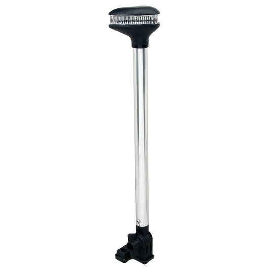 Perko Stealth Series - L.E.D. Fold Down White All-Round Light - 13-3/8 [1636DP0CHR] - Twin Screws Marine Service