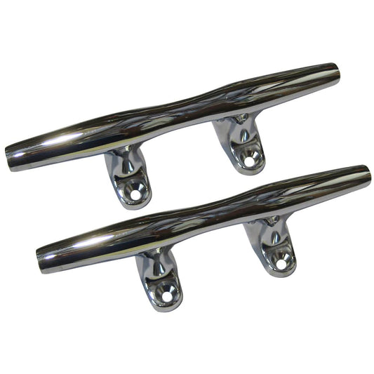 Perko 4" Open Base Cleat - Chrome Plated Zinc - Pair [1188DP4CHR] - Twin Screws Marine Service