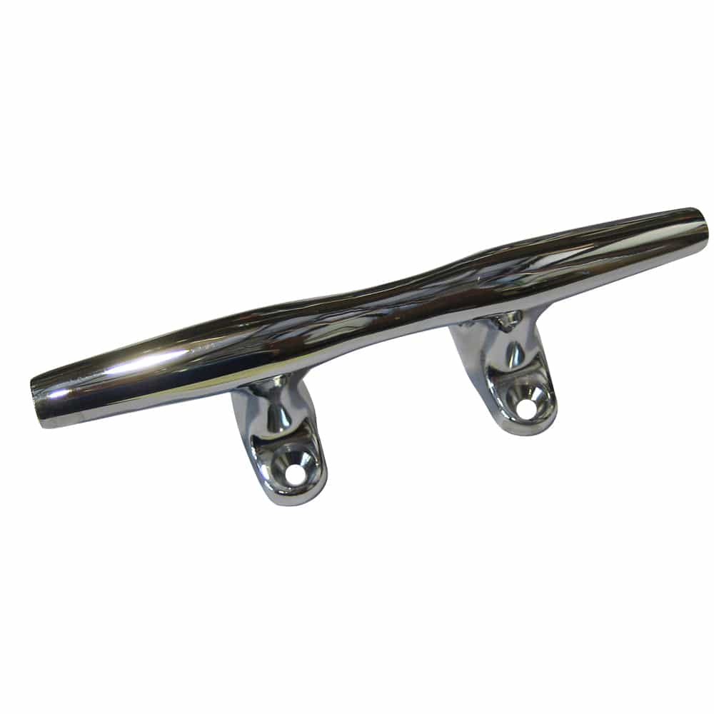 Perko 8" Open Base Cleat - Chrome Plated Zinc [1188DP8CHR] - Twin Screws Marine Service