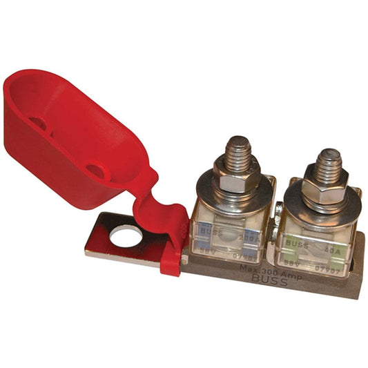 Blue Sea 2151 Terminal Fuse Block - 3/8" Mounting Hole - 2 Terminal Studs [2151] - Twin Screws Marine Service