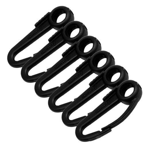 Scotty Nylon Snap Hook Black 6-Pack [590-BK] - Twin Screws Marine Service