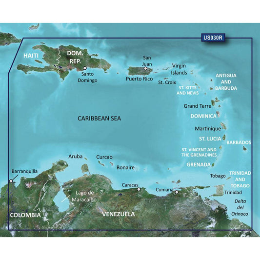 Garmin BlueChart g3 HD - HXUS030R - Southeast Caribbean - microSD/SD [010-C0731-20] - Twin Screws Marine Service