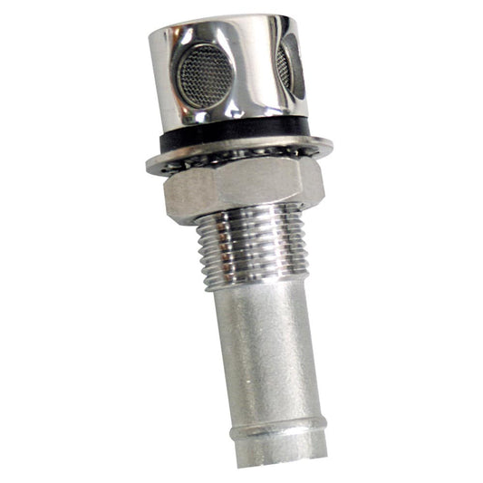 Whitecap Fuel Vent - Round Head, Straight Shaft, 5/8" Hose [6004C] - Twin Screws Marine Service