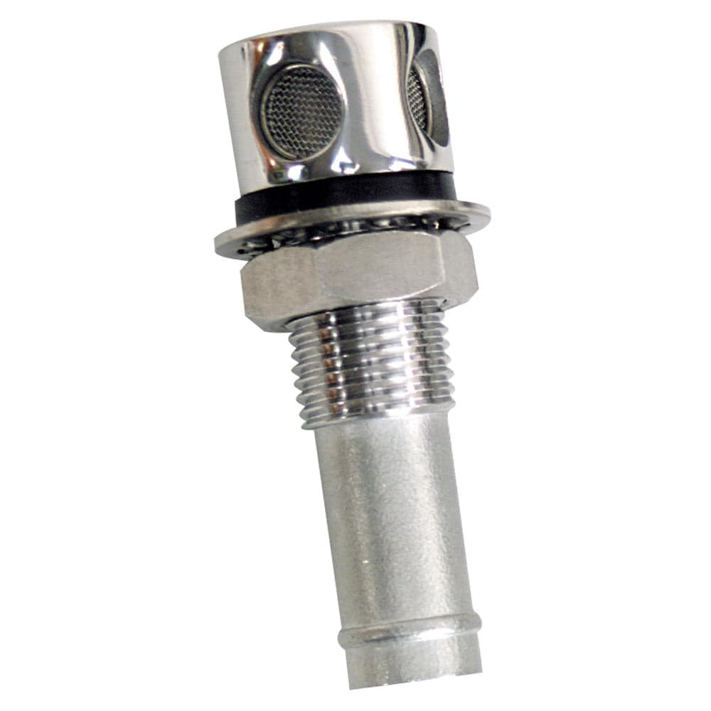 Whitecap Fuel Vent - Round Head, Straight, 9/16" Chrome Brass [S-7032C] - Twin Screws Marine Service