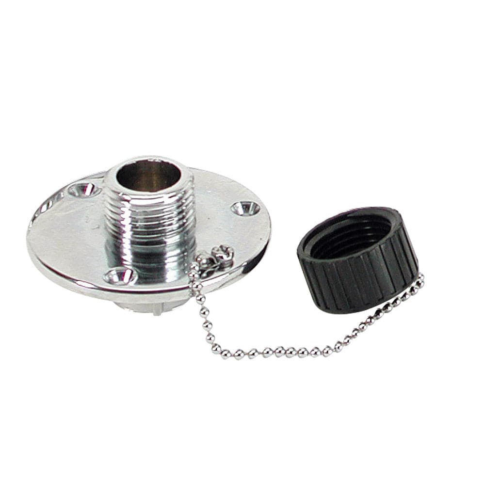 Whitecap C.P. Brass Outlet 2-3/4" Base 1" Depth [P-2454C] - Twin Screws Marine Service