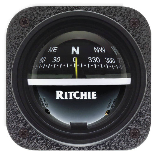 Ritchie V-537 Explorer Compass - Bulkhead Mount - Black Dial [V-537] - Twin Screws Marine Service