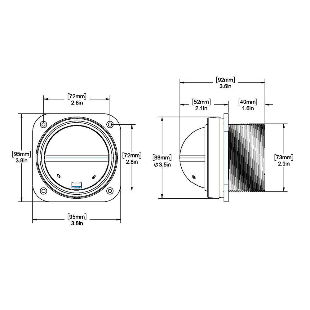 Ritchie V-537W Explorer Compass - Bulkhead Mount - White Dial [V-537W] - Twin Screws Marine Service