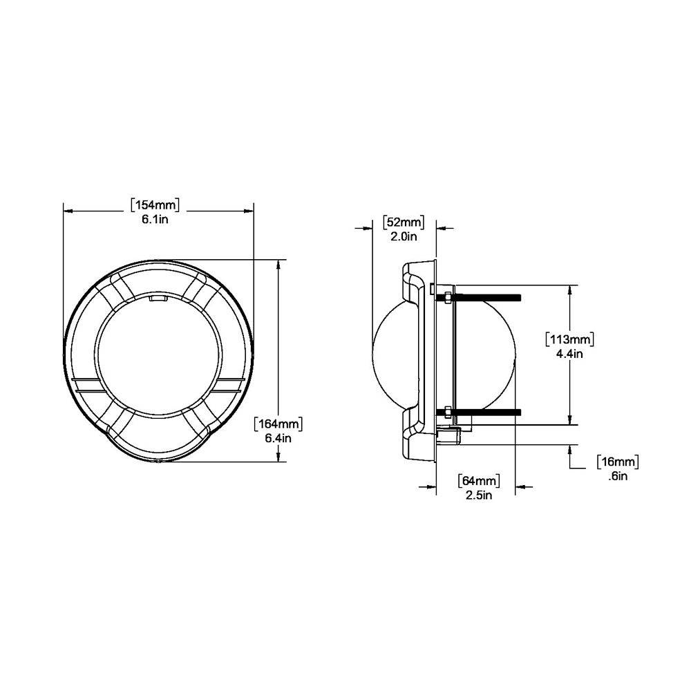 Ritchie SS-PR2 SuperSport Compass - Dash Mount - Black [SS-PR2] - Twin Screws Marine Service