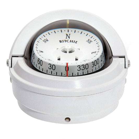 Ritchie S-87W Voyager Compass - Surface Mount - White [S-87W] - Twin Screws Marine Service