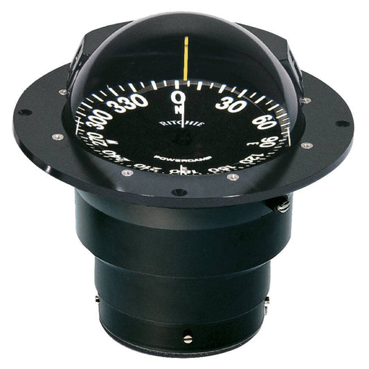 Ritchie FB-500 Globemaster Compass - Flush Mount - Black - 12V - 5 Degree Card [FB-500] - Twin Screws Marine Service