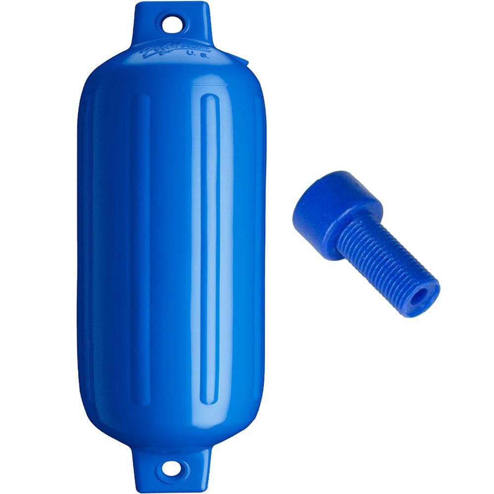 Polyform G-6 Twin Eye Fender 11" x 30" - Blue w/Adapter [G-6-BLUE] - Twin Screws Marine Service