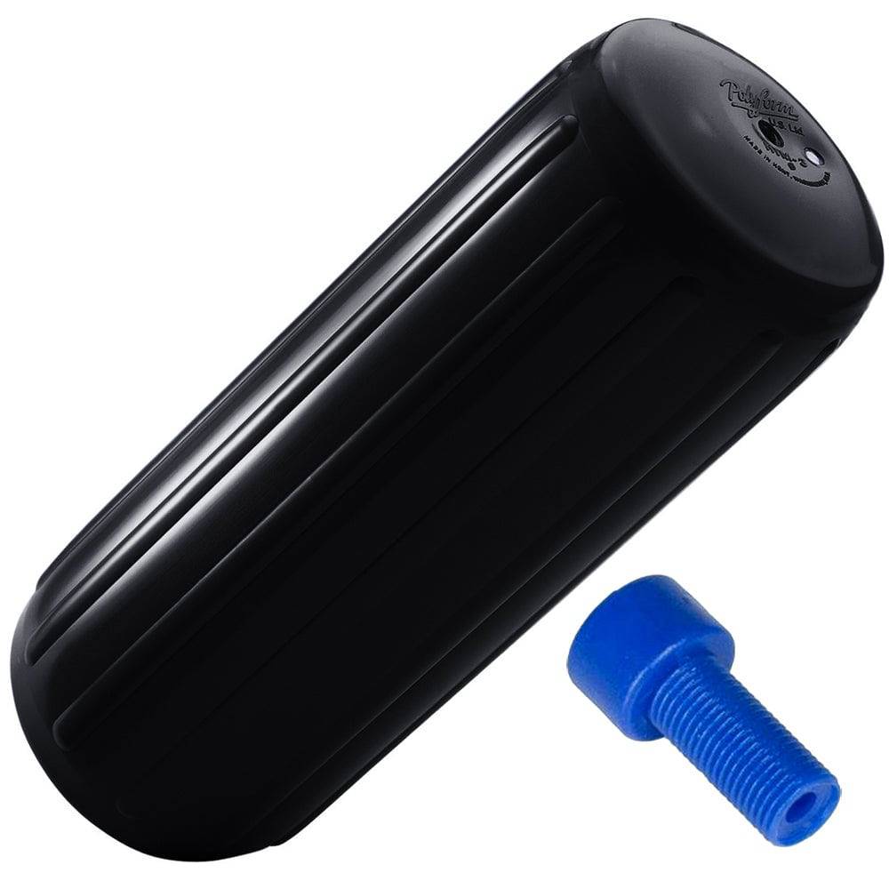 Polyform HTM-3 Fender 10.5" x 27" - Black w/Adapter [HTM-3-BLACK] - Twin Screws Marine Service
