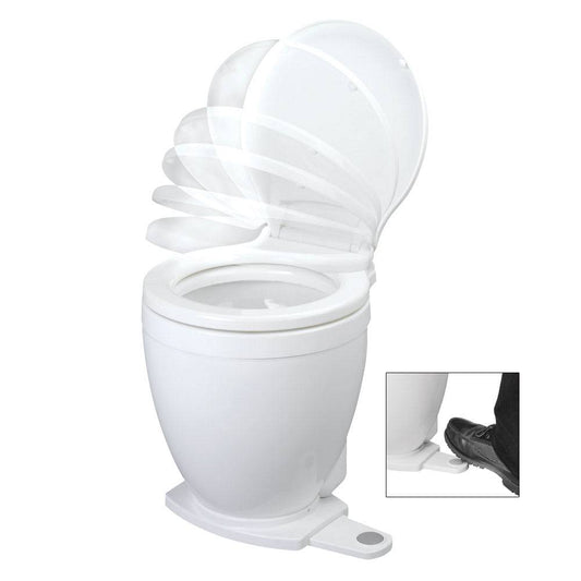 Jabsco Lite Flush Electric 12V Toilet w/Footswitch [58500-0012] - Twin Screws Marine Service