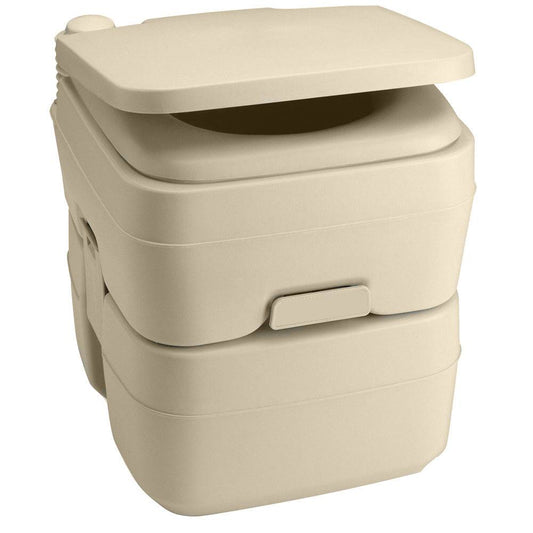 Dometic 965 Portable Toilet w/Mounting Brackets- 5 Gallon - Parchment [311096502] - Twin Screws Marine Service