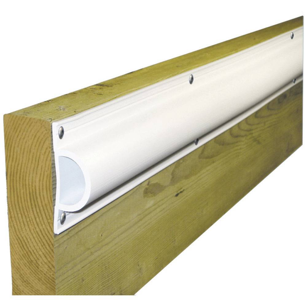 Dock Edge Standard "D" PVC Profile 16ft Roll - White [1190-F] - Twin Screws Marine Service
