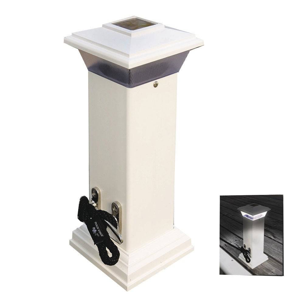 Dock Edge Cleatlite Solar Dock Light w/SS Mooring Cleat 12" [96-250-F] - Twin Screws Marine Service