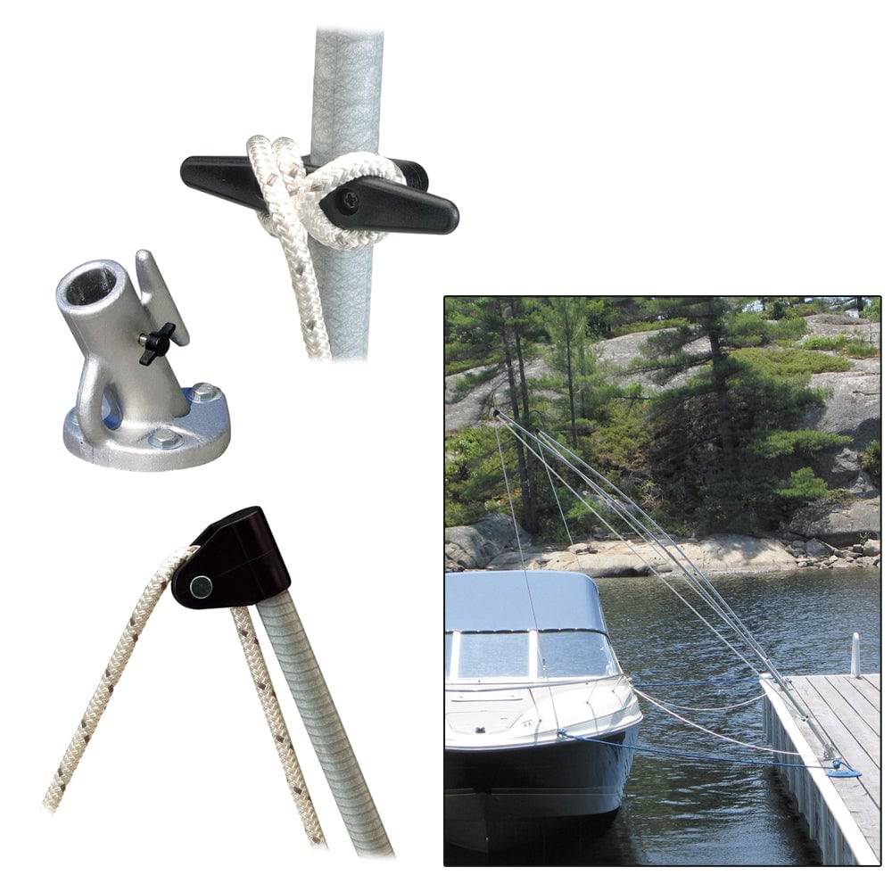 Dock Edge Premium Mooring Whips 2PC 12ft 5,000 LBS up to 23ft [3400-F] - Twin Screws Marine Service