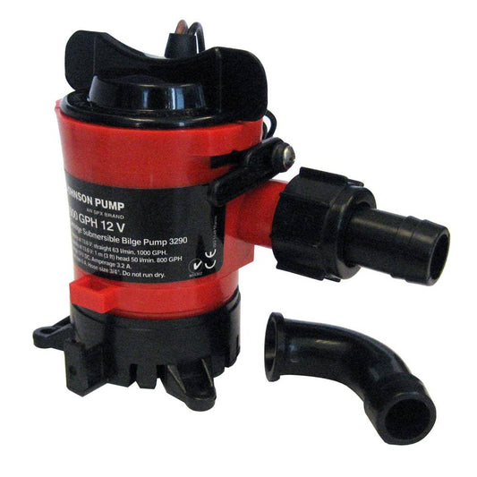 Johnson Pump 1000 GPH Bilge Pump 3/4" 12V Dura Ports [32903] - Twin Screws Marine Service