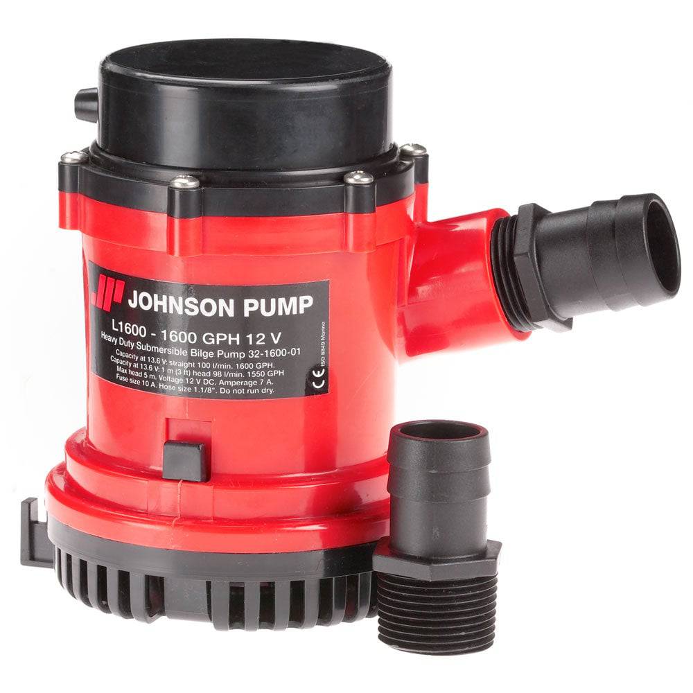 Johnson Pump 1600 GPH Bilge Pump 1-1/8" Hose 12V [16004-00] - Twin Screws Marine Service