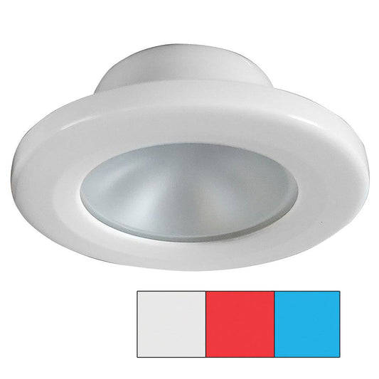 i2Systems Apeiron A3120 Screw Mount Light - Red, Cool White & Blue - White Finish [A3120Z-31HAE] - Twin Screws Marine Service