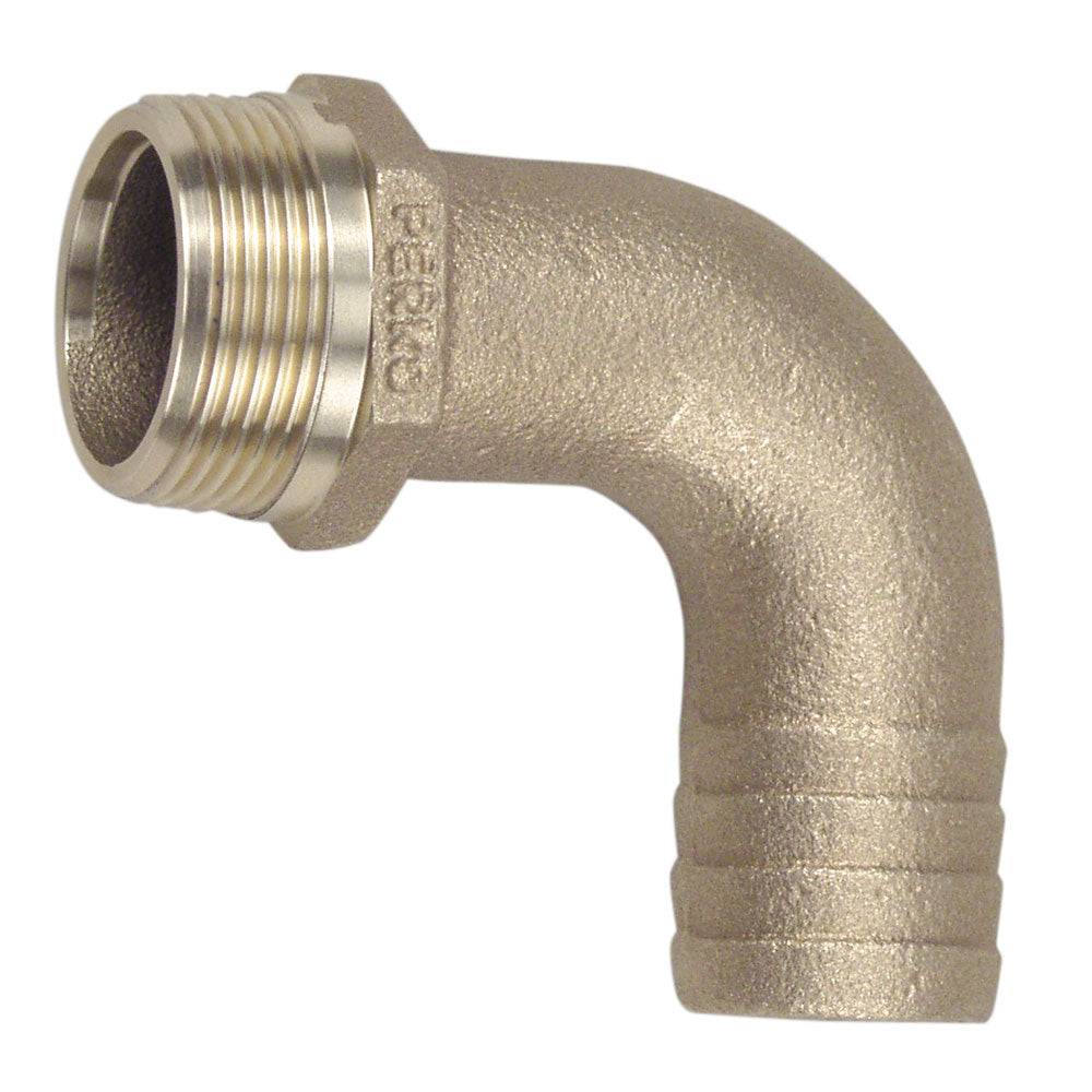 Perko 1" Pipe to Hose Adapter 90 Degree Bronze MADE IN THE USA [0063DP6PLB] - Twin Screws Marine Service