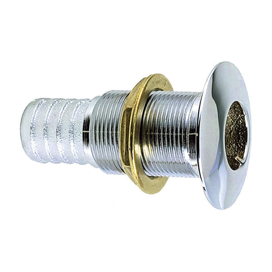 Perko 3/4" Thru-Hull Fitting f/ Hose Chrome Plated Bronze MADE IN THE USA [0350005DPC] - Twin Screws Marine Service