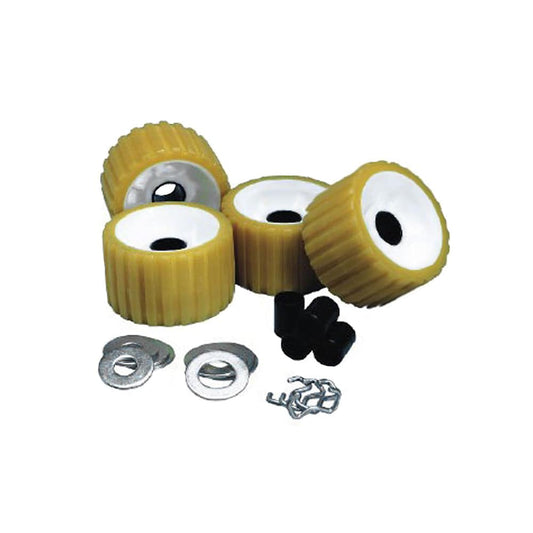 C.E. Smith Ribbed Roller Replacement Kit - 4 Pack - Gold [29310] - Twin Screws Marine Service