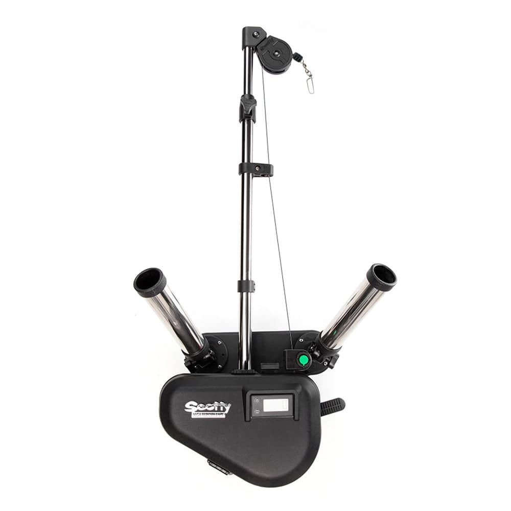 Scotty 2116 HP Depthpower Electric Downrigger 60" SS Telescoping Boom w/Swivel Base - Dual Rod Holder [2116] - Twin Screws Marine Service